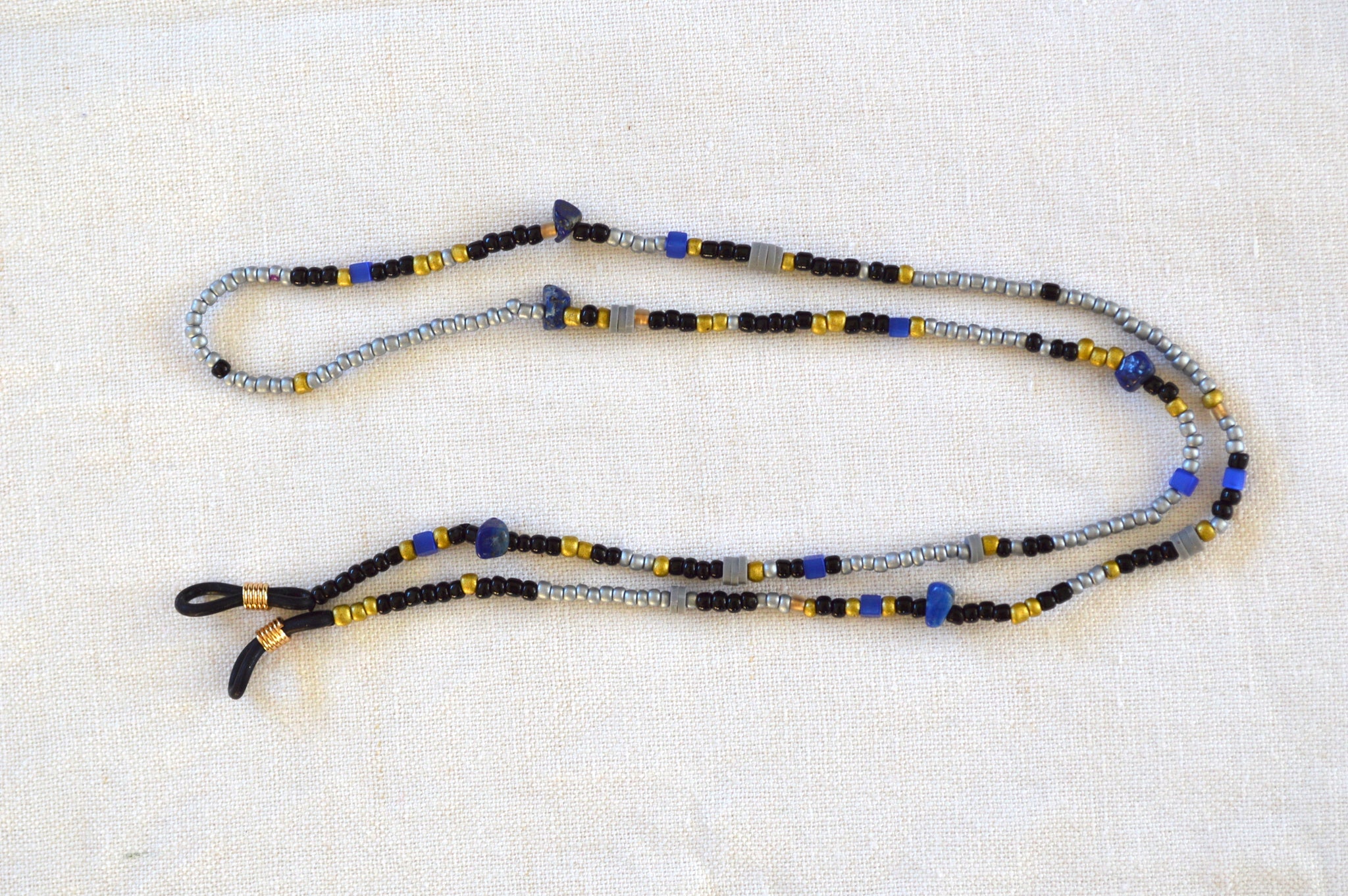 BILI EYEWEAR LANYARDS Lapis lazuli with silver